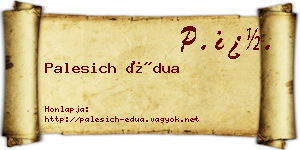 Palesich Édua névjegykártya